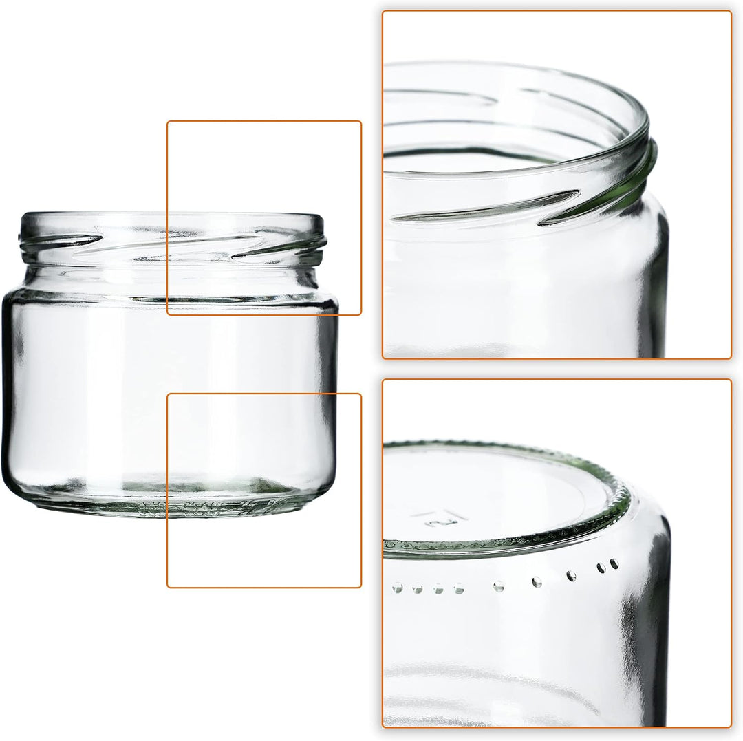 KADAX 10er Set Marmeladengläser 330ml TO82, Einmachgläser Vorratsgläser Mason Jar mit Schraubdeckel,