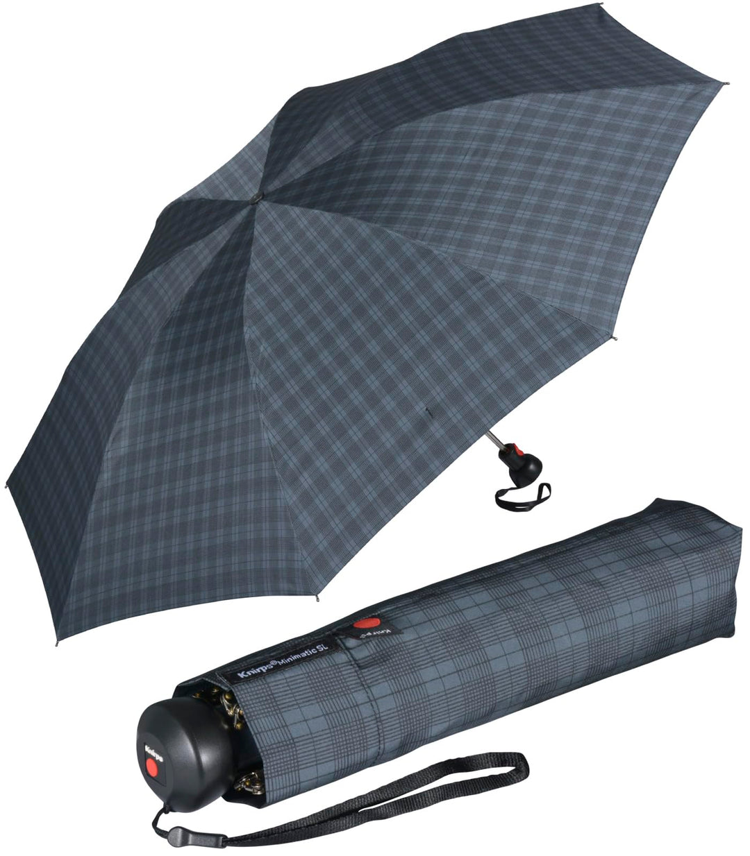 Knirps Herren Taschenschirm Minimatic SL Gents Print 720 - check check-anthrazit, check-anthrazit