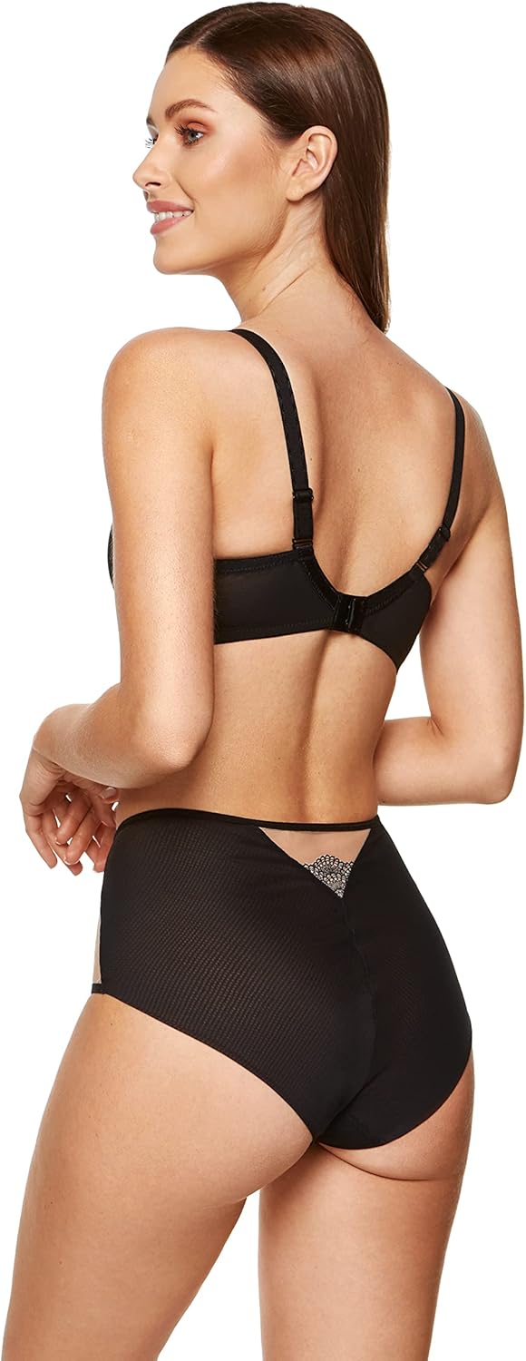 Gorteks Damen Heidi BH 80G Schwarz, 80G Schwarz