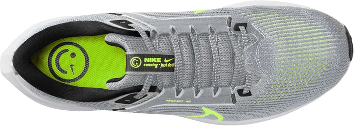 Nike Herren Air Zoom Pegasus 40 Sneaker 42.5 EU Wolfgrau Schwarz Weiss, 42.5 EU Wolfgrau Schwarz Wei