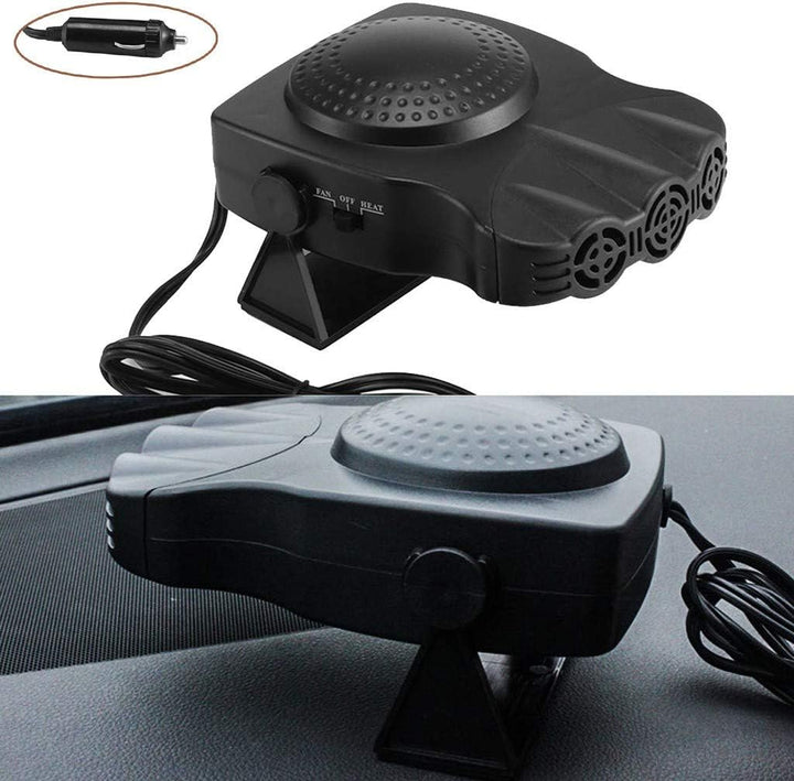 Riloer Auto Lüfter Abtau Heizung Fast Defroster & Mini Lüfter Winkel einstellbar 2 in 1 tragbar 12V