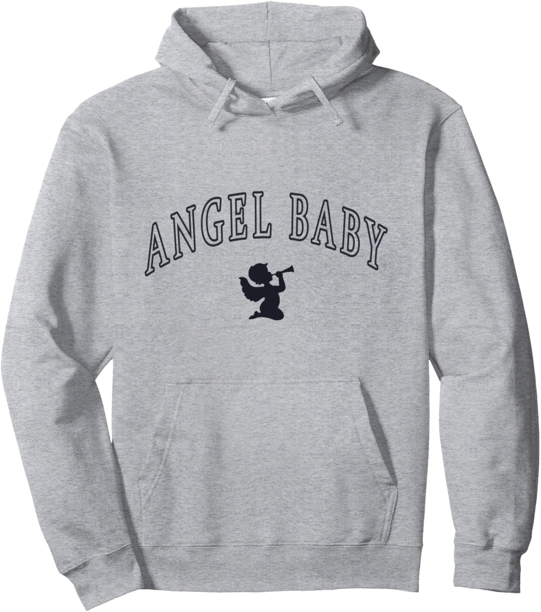 Engel Baby Buchstaben Engel Engel mit Horn Grafik Pullover Hoodie