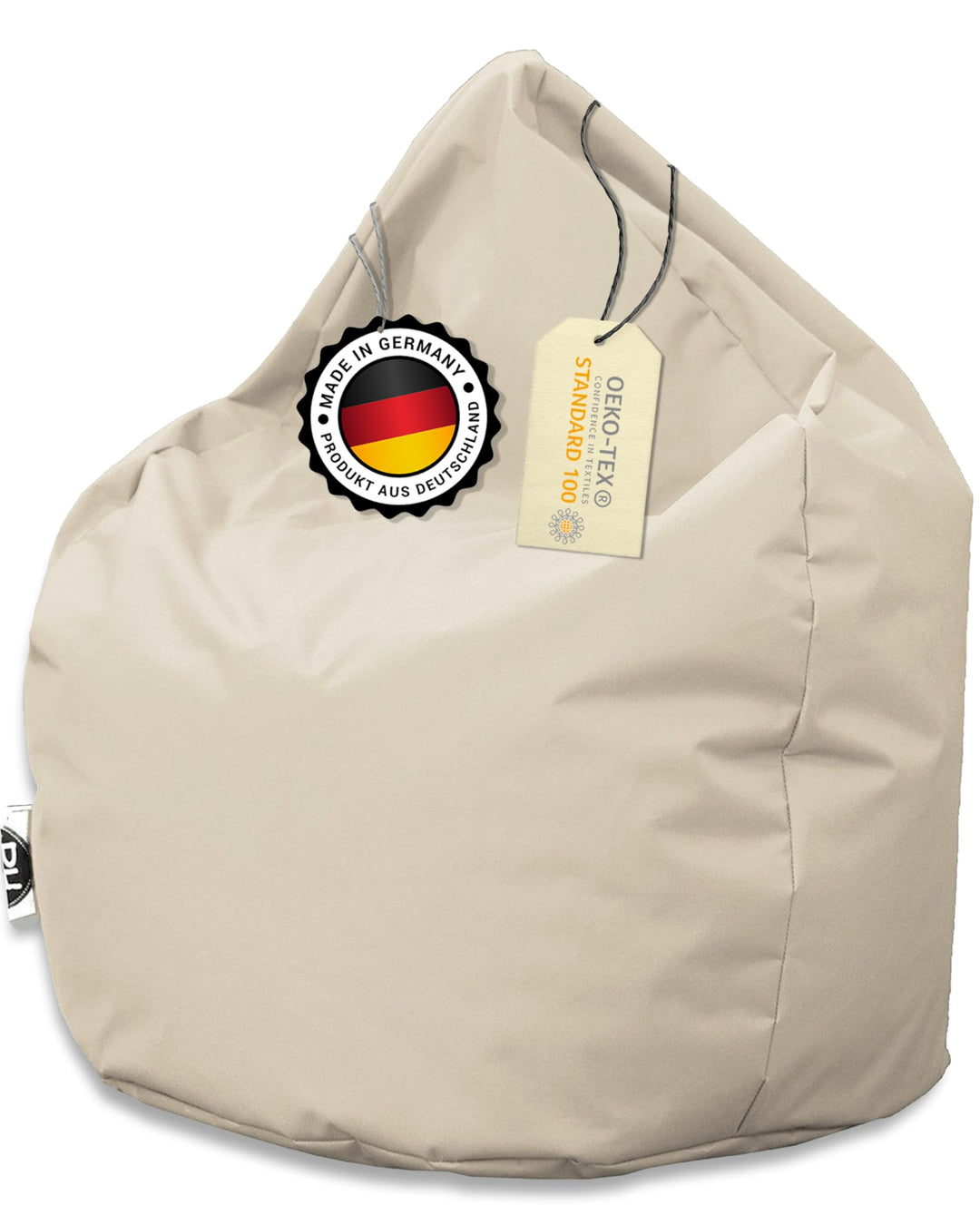 PATCH HOME Patchhome Sitzsack Tropfenform mit Reissverschluss Nachfüllbar - für In &amp; Outdoor - mit S