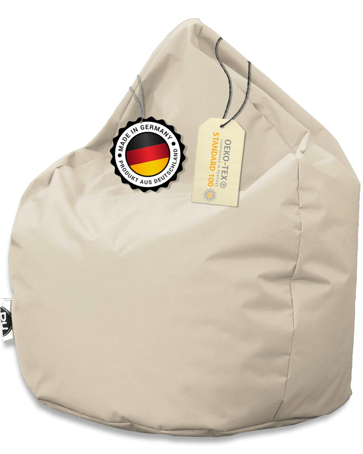 PATCH HOME Patchhome Sitzsack Tropfenform mit Reissverschluss Nachfüllbar - für In &amp; Outdoor - mit S