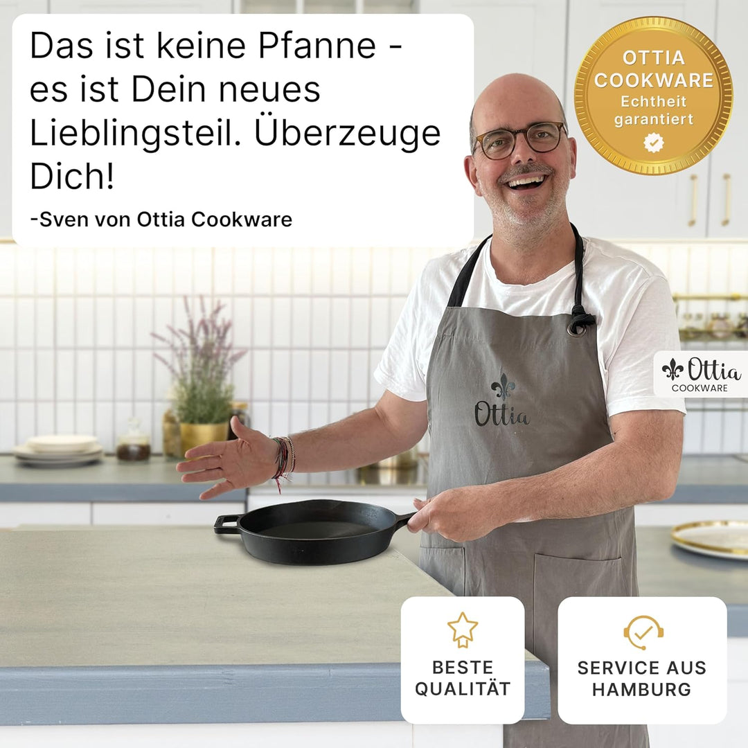 Ottia geschliffene Gusseisenpfanne, bekannt aus dem Fachhandel. Hält ein Leben lang. 24cm gross. Tol