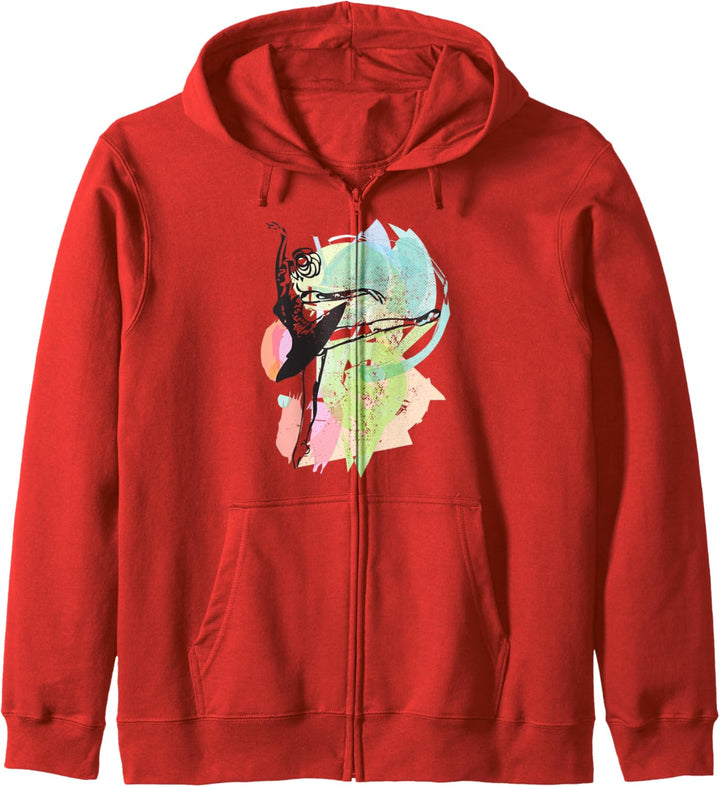 Mädchen tanzende Ballerina bunte Balletttänzer-Silhouette Kapuzenjacke