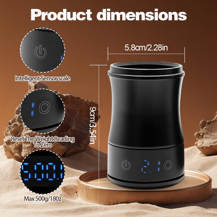 Mini-Kaffeewaage mit Timer, Wiederaufladbare Espresso Waage, Genaue Waage für Espresso und Pour-Over