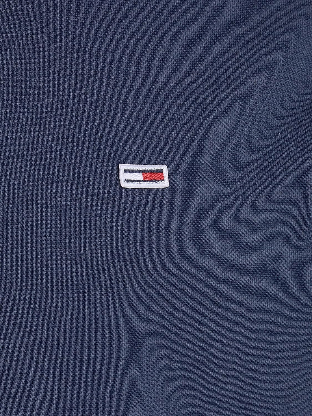 Tommy Jeans Herren TJM Reg Flag Neck Polo Kurzarm Poloshirts, Blau