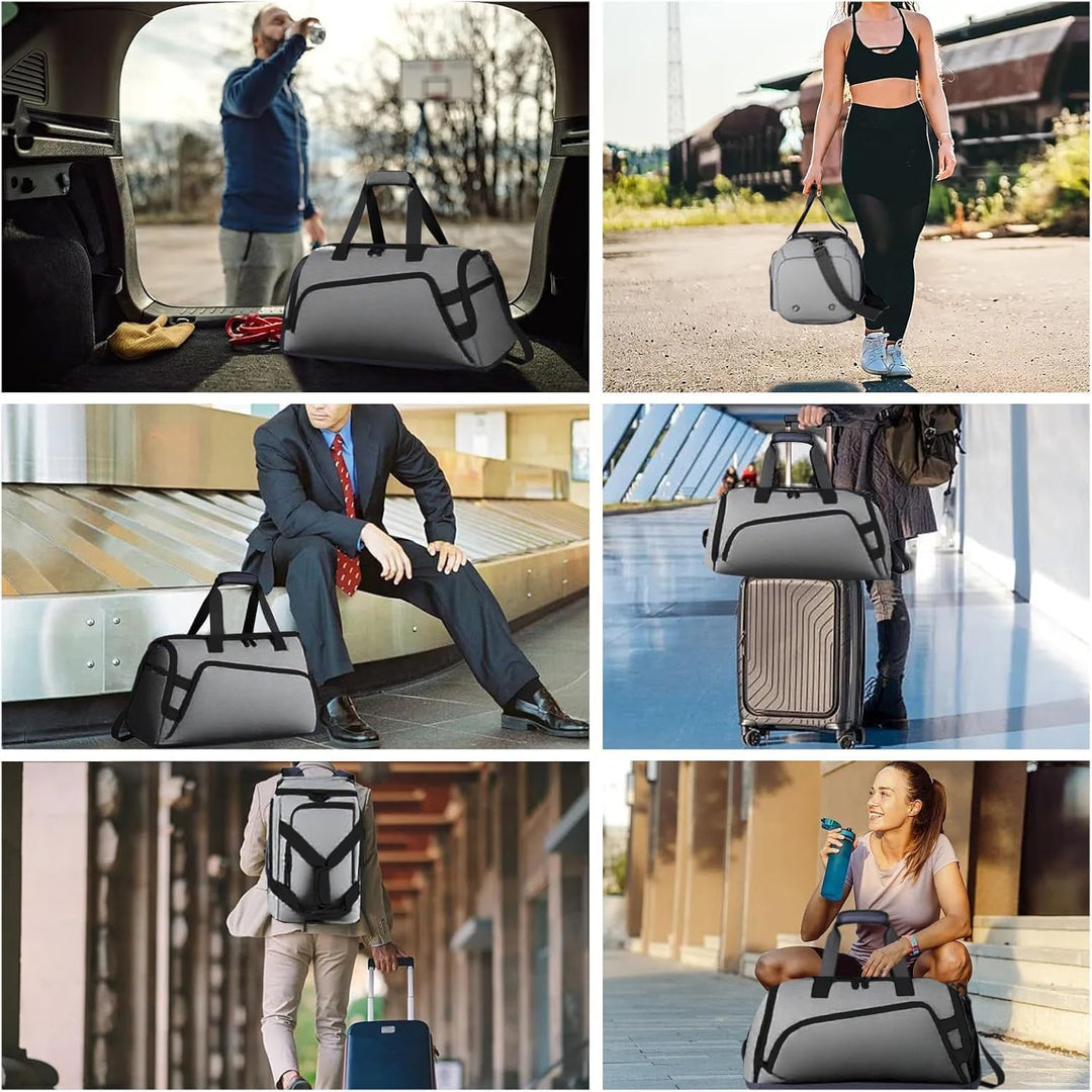 40L Sporttasche Herren Reisetasche Rucksack mit Schuhfach Nassfach Wasserdicht Trainingstasche Trave