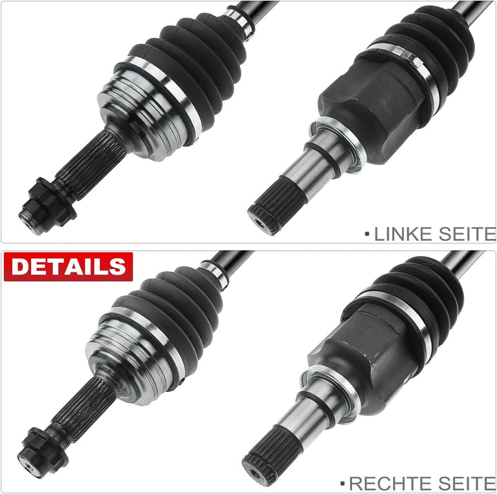Frankberg 2x Antriebswelle Vorne Kompatibel mit C1 PM PN 1.0L 2005-2013 107 PM PN 1.0L 2005-2007 108