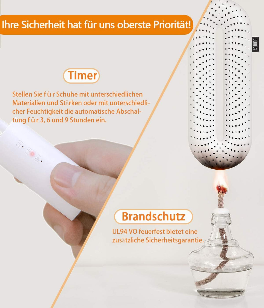 Snowpea Schuhtrockner Elektrisch, Stiefeltrockner, Schuh-und Stiefelwärmer, Verschwitzte Schuhe zu T