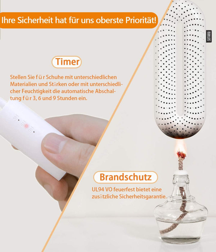 Snowpea Schuhtrockner Elektrisch, Stiefeltrockner, Schuh-und Stiefelwärmer, Verschwitzte Schuhe zu T