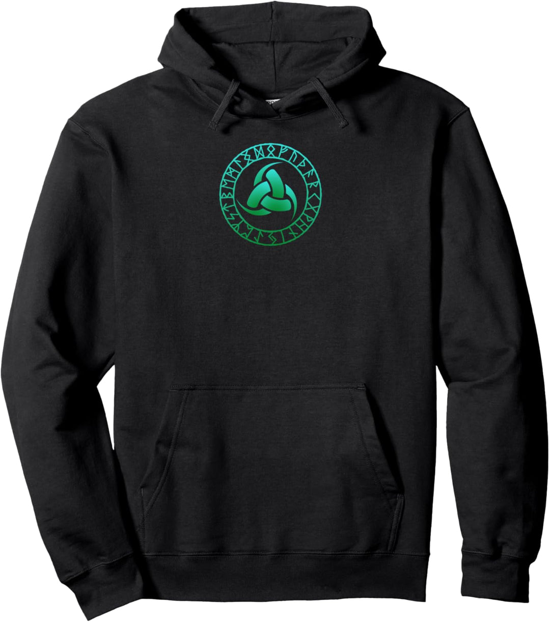 Wikinger-Symbol Triskele Odin Hörner Nordisches Zeichen Runensymbol Pullover Hoodie