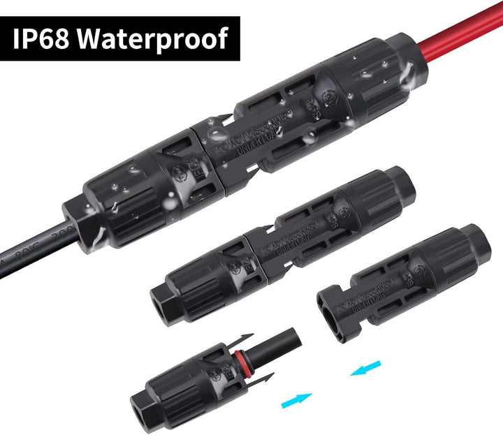 ZkeeShop Solar auf XT60i 5M Kabel 10AWG XT60I-F Solarkabel 6mm2 Verlängerungskabel Kompatibel für Tr