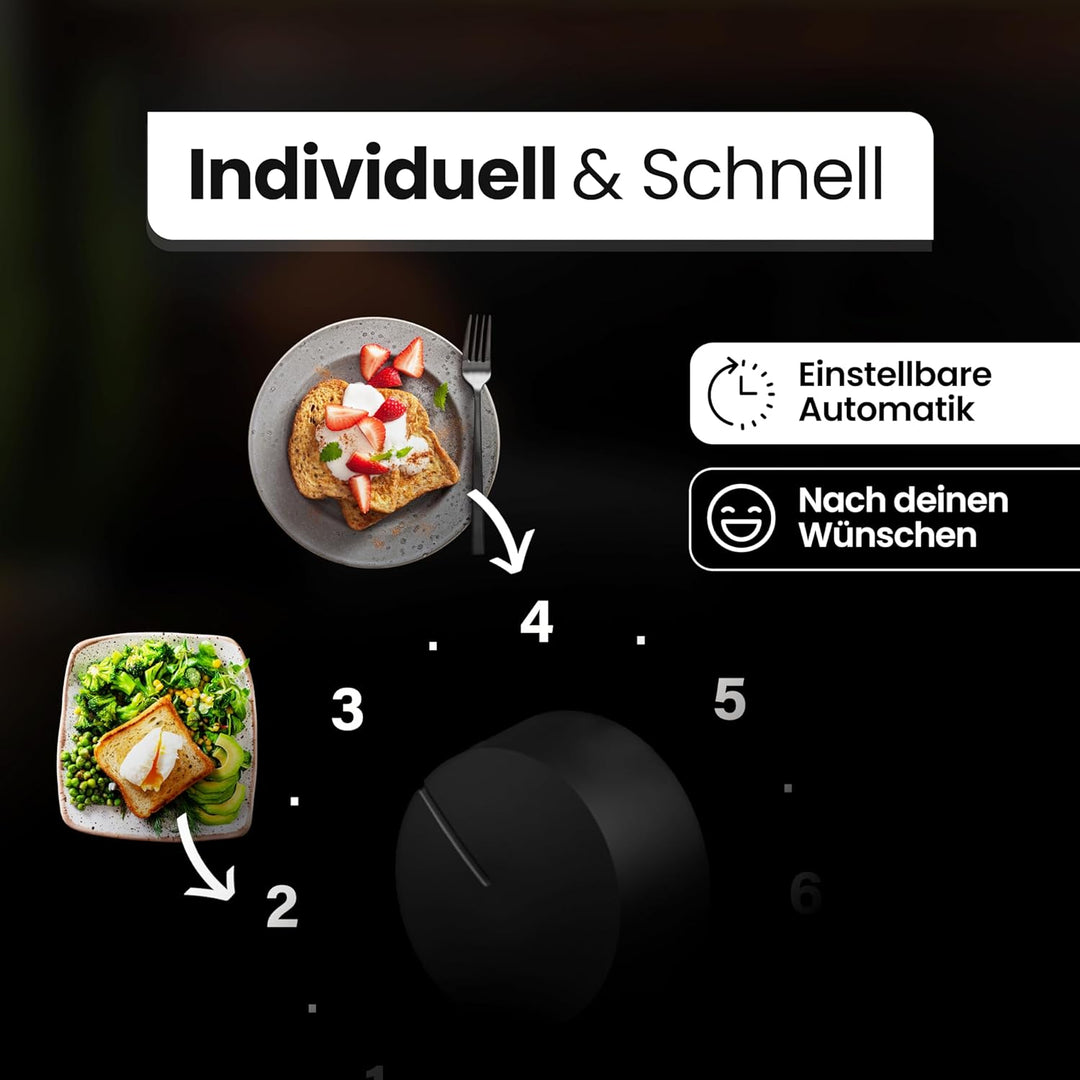 Bomann® Toaster 2 Toastschlitze | Toaster mit Brötchenaufsatz | Toaster 2 Scheiben mit Liftfunktion