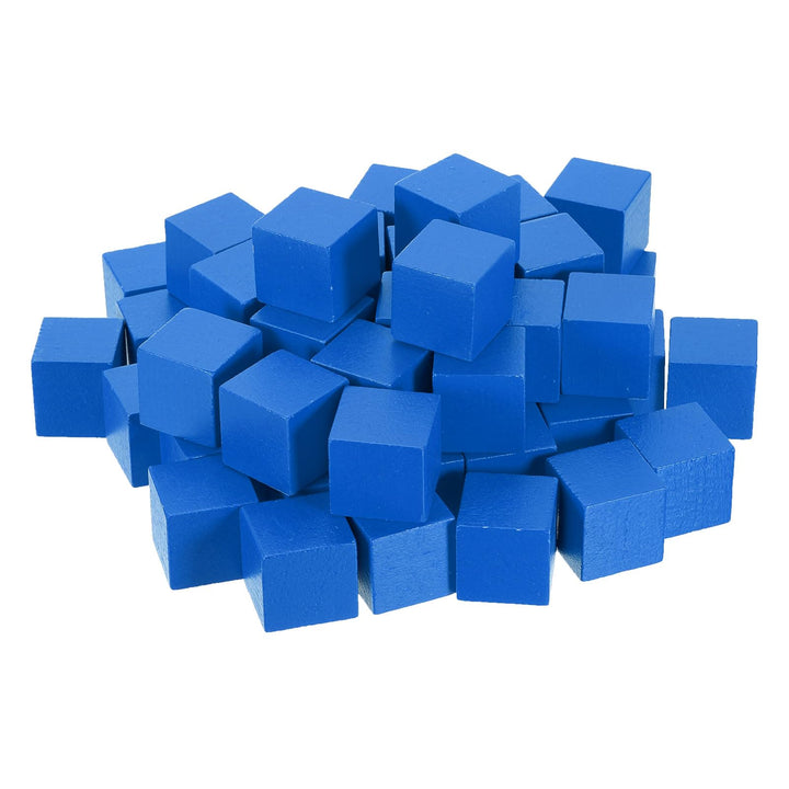 QUARKZMAN 50 Stück Holzblöcke für Bastelarbeiten, 2.5cm Unvollendeter Holzwürfel Kiefernholz Quadrat