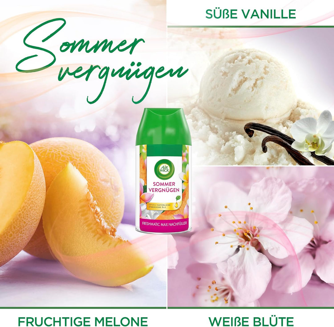 Air Wick Freshmatic Max Raumspray – Nachfüller für den Air Wick Freshmatic Max – Duft: Sommervergnüg