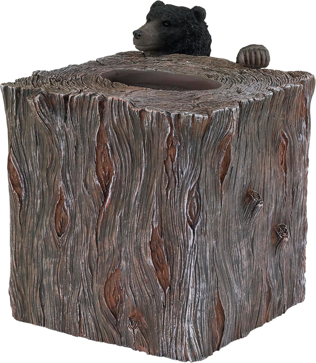 Avanti Linens Taschentuchbox-Abdeckung, von Tieren inspirierte Wohnkultur (Black Bear Lodge-Kollekti