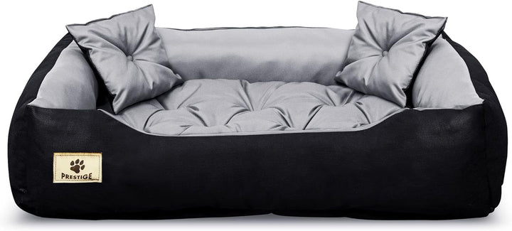 EDANTI Hundebett Hundekissen Katzenbett Tierbett Hundesofa Wasserdicht Grau/Schwarz für grosse mitte