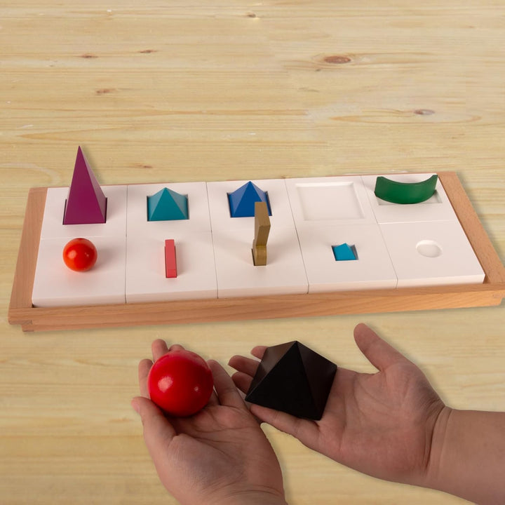 Montessori Wortartensymbole als 3D-Wortartenkörper zum Lernen der wichtigsten Wortarten