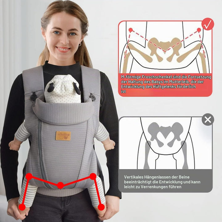 vrbabies Babytrage für Neugeborene ab Geburt,Upgrade Weich Ice Silk Babytrage mit Verstellbarer Gürt