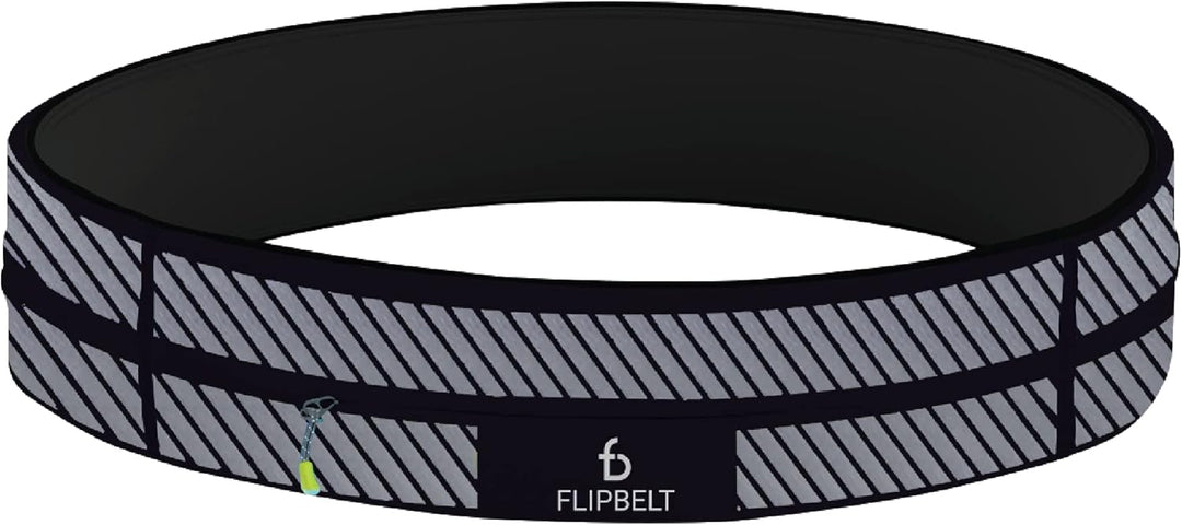 FlipBelt Zipper - Laufgürtel für Handy & kleines Zubehör - Sport-Bauchtasche für Damen und Herren XS