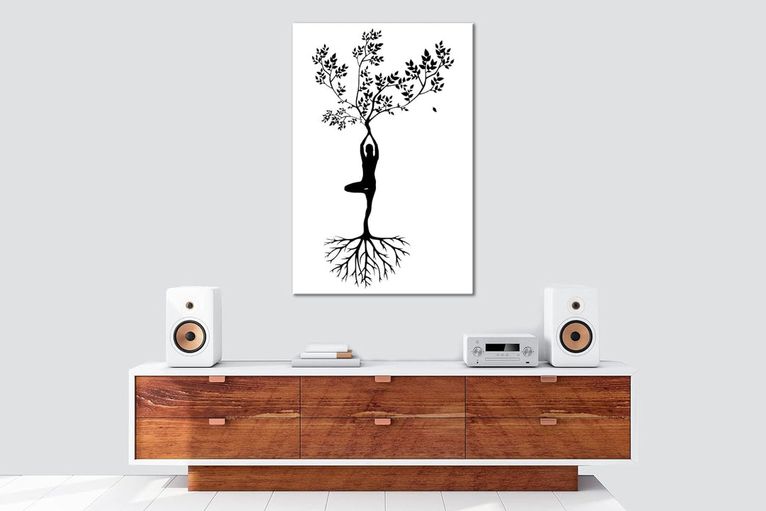 deyoli Menschlicher Baum Format: 80x60 als Leinwandbild, Motiv fertig gerahmt auf Echtholzrahmen, Ho