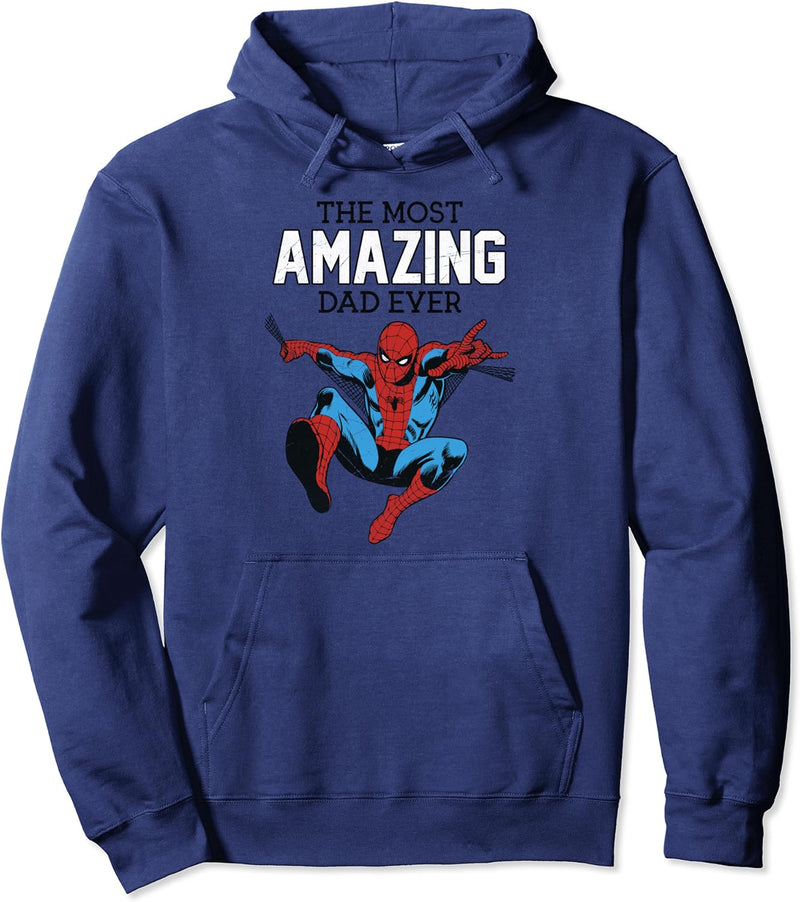 Marvel Spider-Man The Most Amazing Dad Ever Portrait Pullover Hoodie