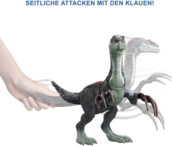 Jurassic World Dominion Sound Slashin Therizinosaurus Dinosaur Toy , Action Figure with Attack Featu
