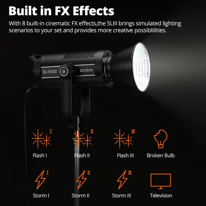 Godox SL150III SL150WIII LED Videoleuchte 160W Tageslicht Ausgewogen 5600K 2.4G Wireless X System CR