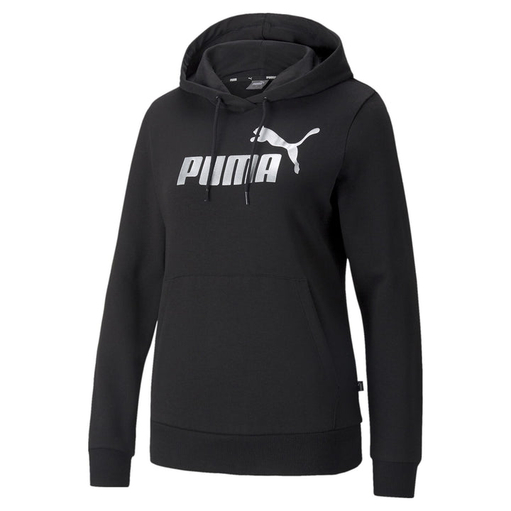 PUMA Damen Ess Logo Hoodie Tr Sweatshirt XS Schwarz, XS Schwarz