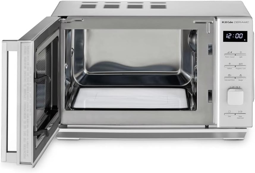 CASO M 20 Cube Ceramic - Mikrowelle mit Keramikboden, kein Drehteller notwendig, 20 Liter, 800 Watt,