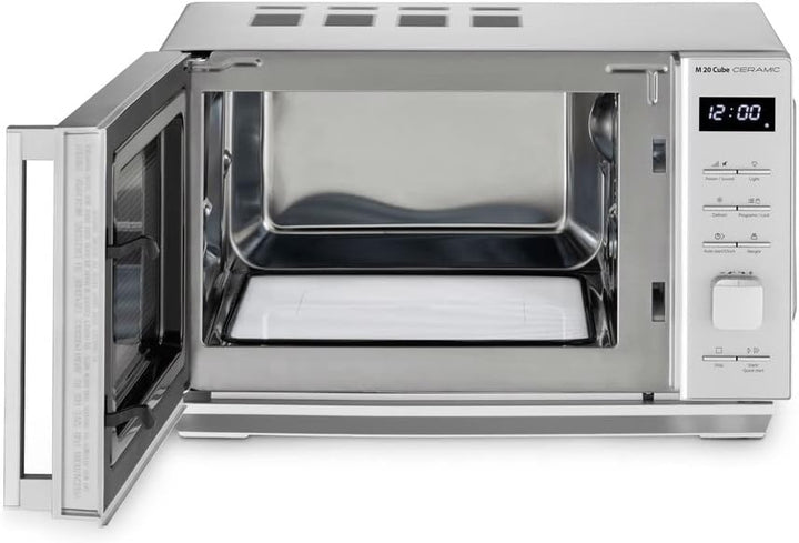 CASO M 20 Cube Ceramic - Mikrowelle mit Keramikboden, kein Drehteller notwendig, 20 Liter, 800 Watt,