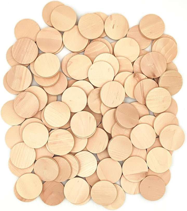 Naturholzscheiben, blanko, runde Holzscheiben, unlackiert, Holzkreise, blanko, Holzornamente für Bas