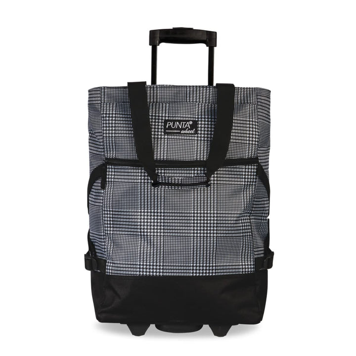 Punta® Einkaufstrolley Schwarz/Silber (33 L) - Stabiler Einkaufswagen für müheloses Einkaufen mit le