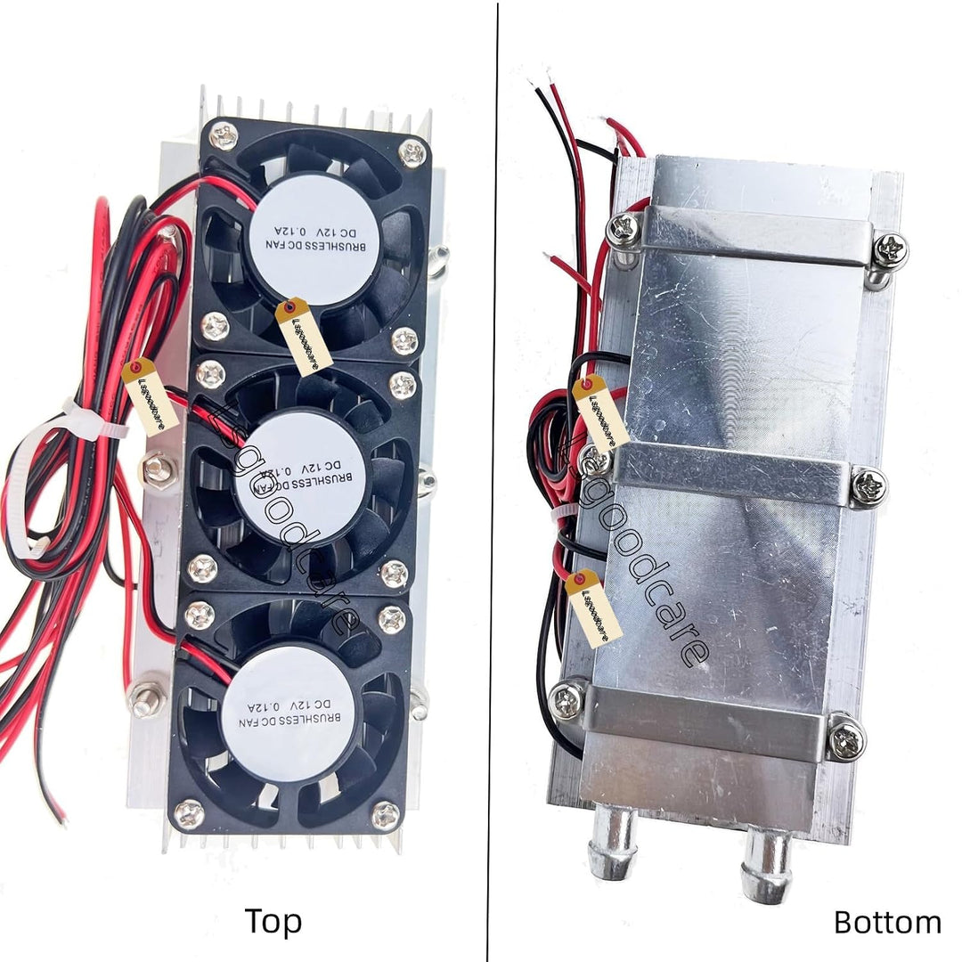 Lsgoodcare 3-Chip-12-V-Halbleiter-Peltier-Kühler – DIY-Minikühlschrank 3-Chip-Kühler mit Rohr, 3-Chi