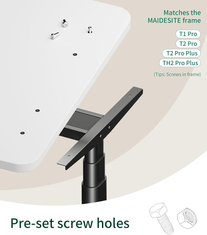 MAIDeSITe Tischplatte 140x70 cm Schreibtischplatte 25 mm stark - DIY Stabile Bürotischplatte – Perfe