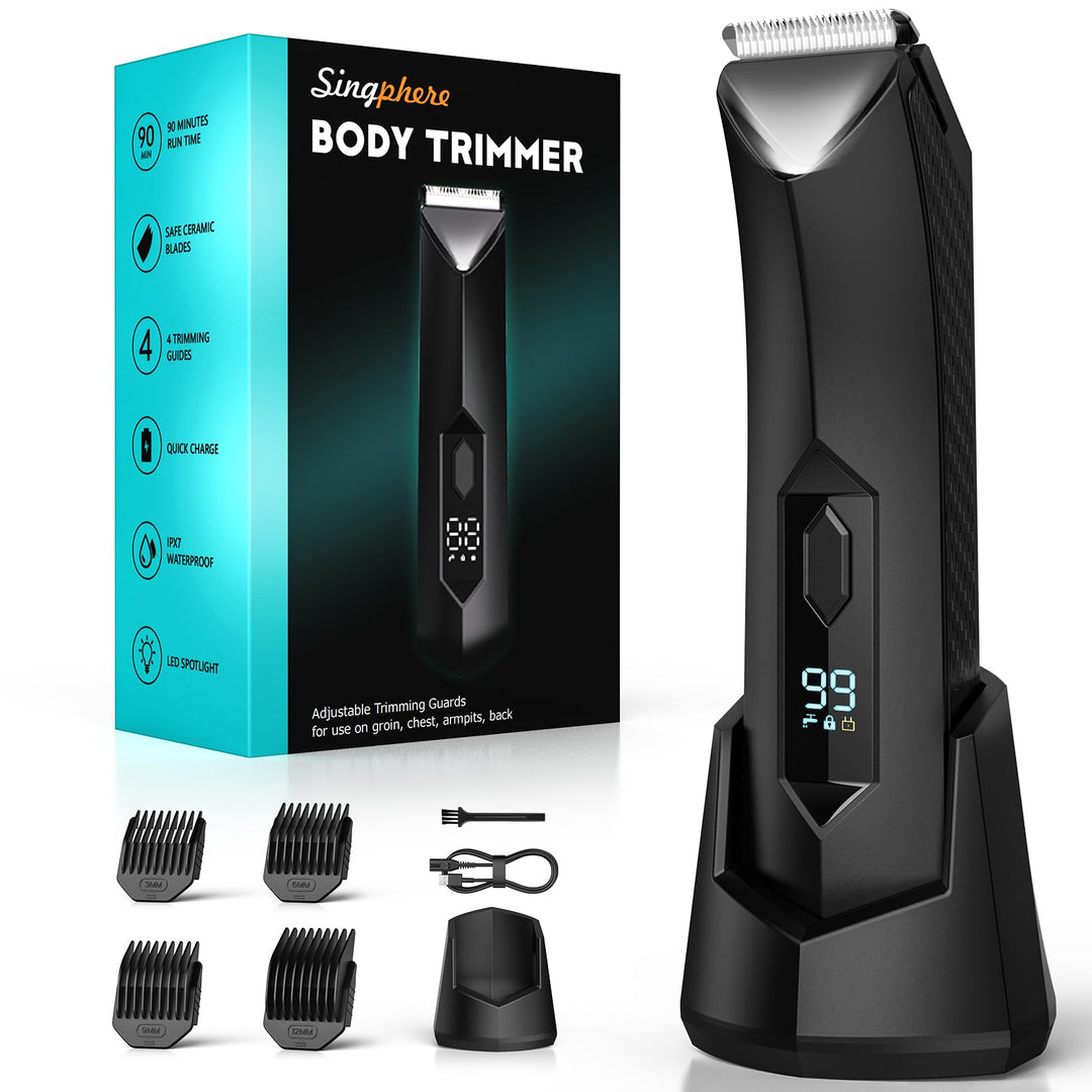 Intimrasierer Mann, Trimmer Herren für Männer mit 4 Kämmen,Rasierer Herren Intimbereich für private