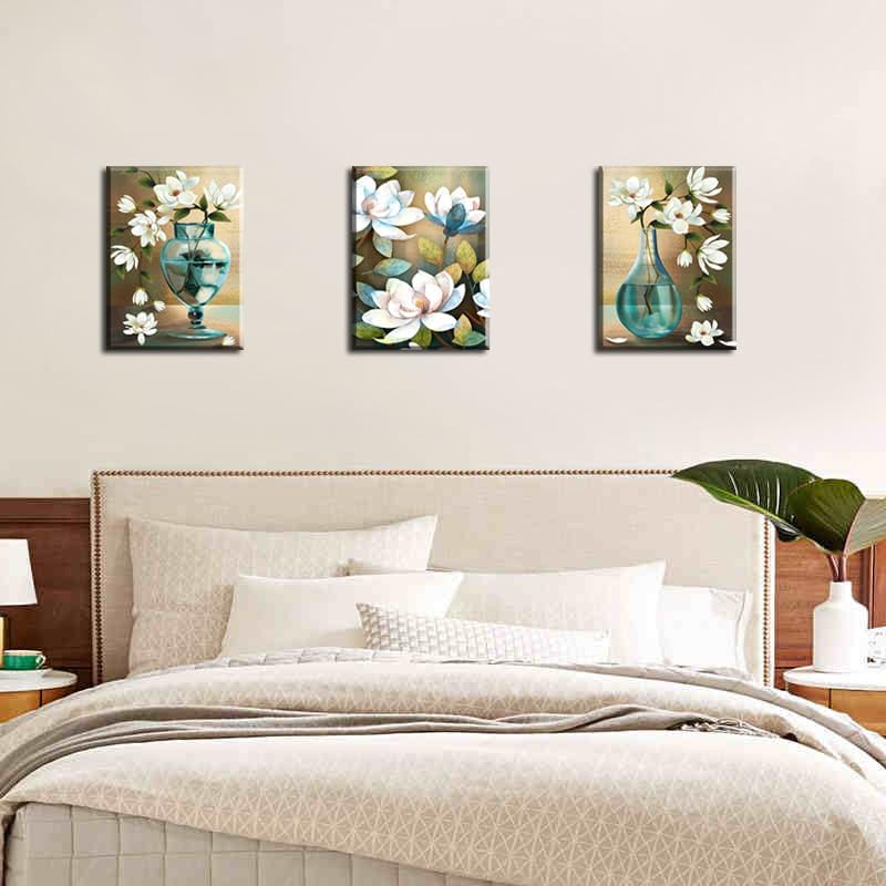 Piy Painting Leinwand Das Glück kommt mit blühenden Blumen Orchidee Wandbilder Bilder und Kunstdruck
