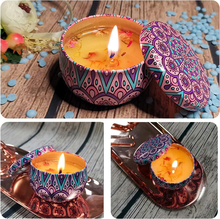12 Stück DIY Kerzen Set kerzengläser mit 50 Kerzenkern Kerzen selber Machen Set kerzendosen leer mit