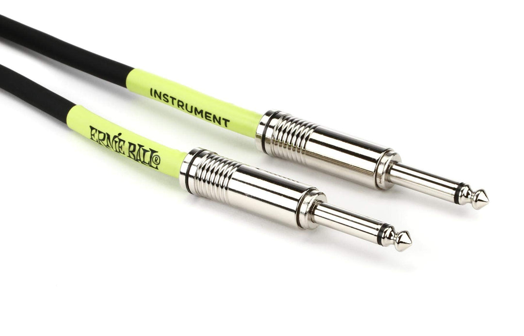 Ernie Ball Instrumentenkabel, gerade/gerade, 6,1 m, Schwarz 6,09 m Schwarz, 6,09 m Schwarz
