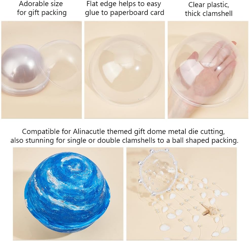 OLYCRAFT 20 Stück 15 cm Halbkugel Durchsichtige Bonbonkuppel PVC-Halbkugelkuppeln Bonbonhalter Shake