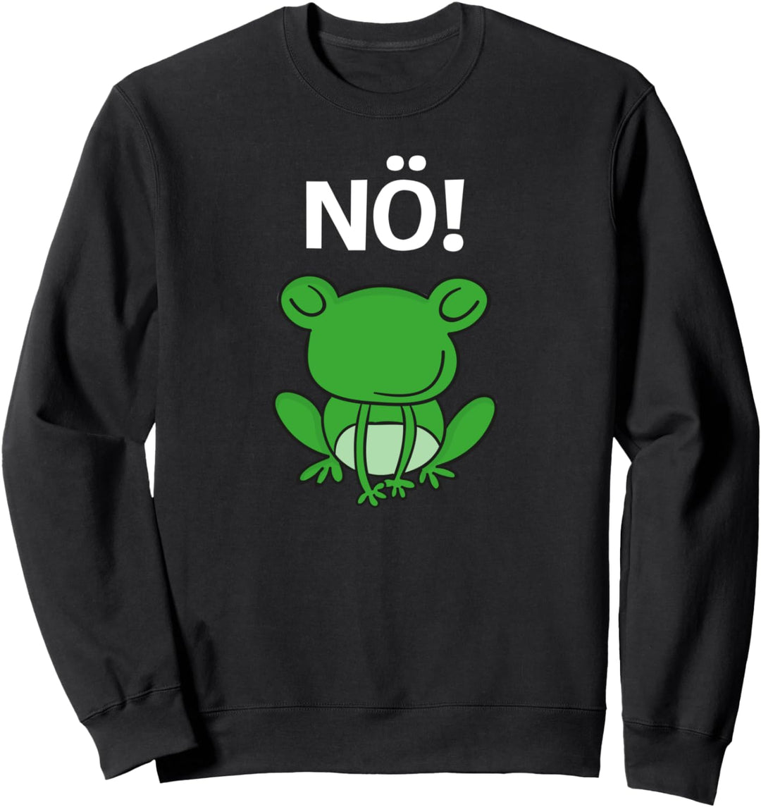 Nö, Faultier, grüner Frosch, Lustlos, kein Bock Sweatshirt