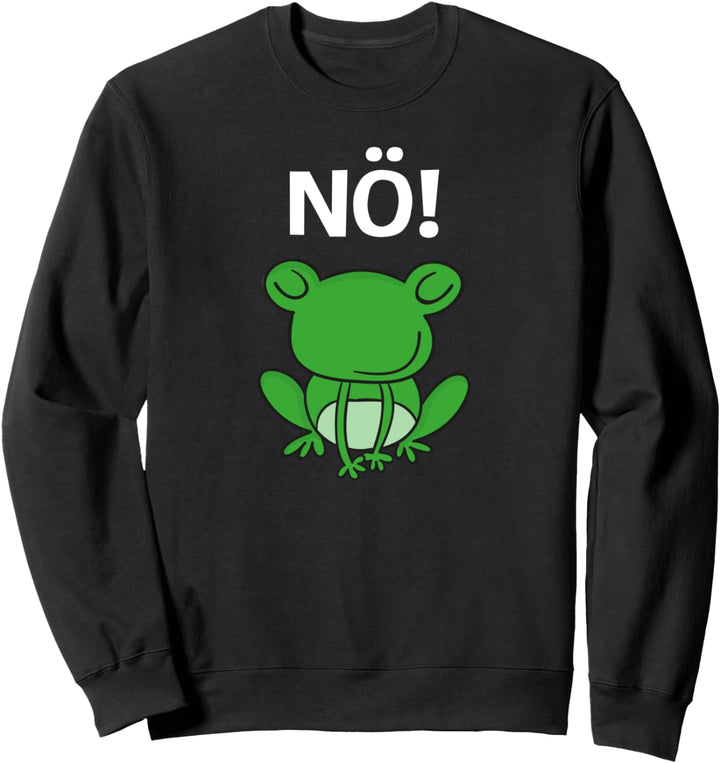 Nö, Faultier, grüner Frosch, Lustlos, kein Bock Sweatshirt
