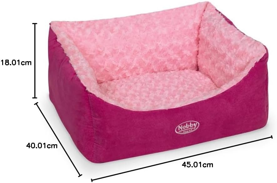 Nobby Komfort Bett eckig "ARUSHA" pink L x B x H: 45 x 40 x 18 cm pink L 45 x B 40 x H 18 cm, pink L
