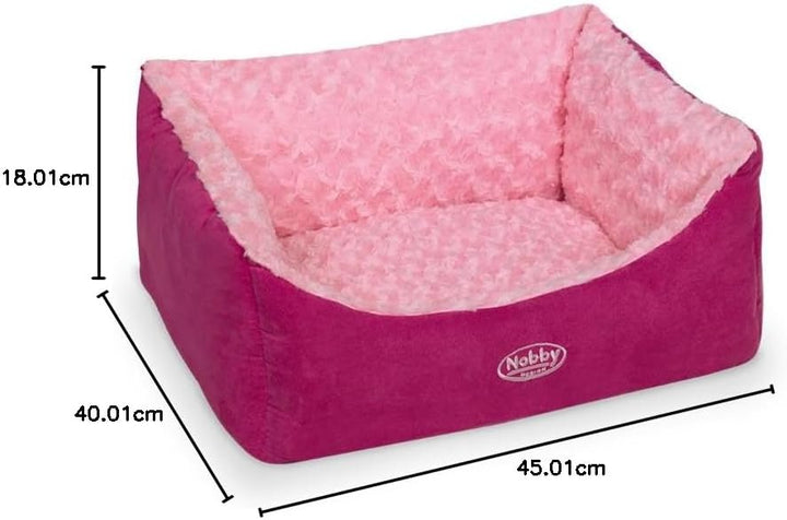 Nobby Komfort Bett eckig "ARUSHA" pink L x B x H: 45 x 40 x 18 cm pink L 45 x B 40 x H 18 cm, pink L