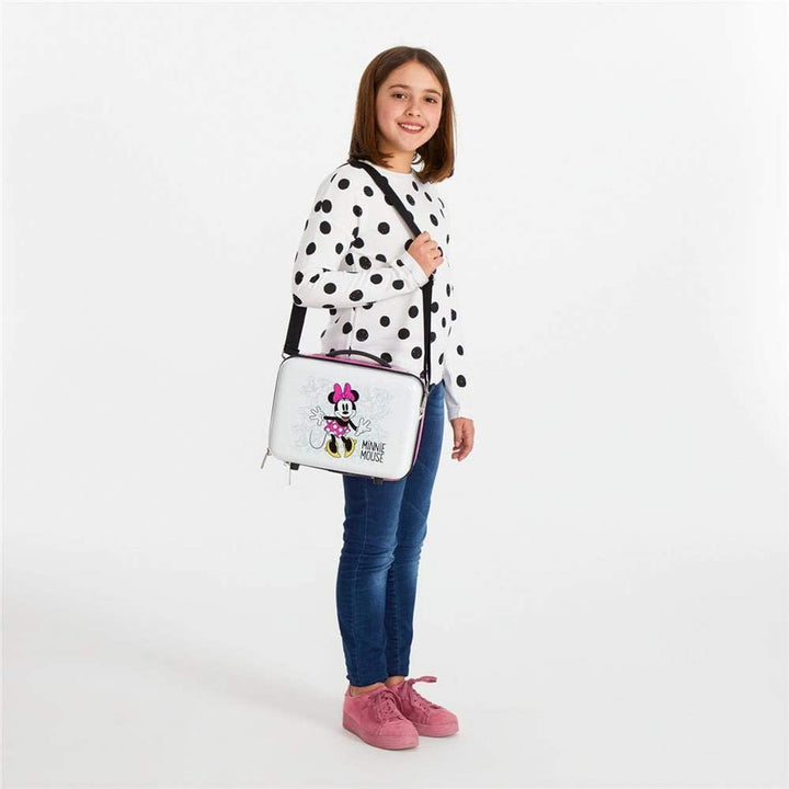 Disney Minnie Enjoy the Day Anpassungsfähiger Schönheitsfall Weiss 29x21x15 cms ABS, Rosa Rosa Toile
