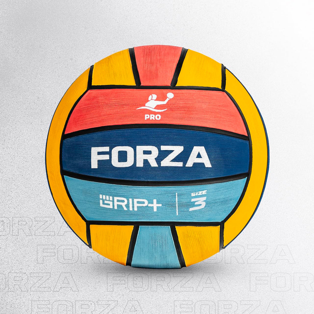 FORZA Wasserball Pro Match Ball | Professioneller, von der FINA zugelassener Wettkampf-Wasserball mi