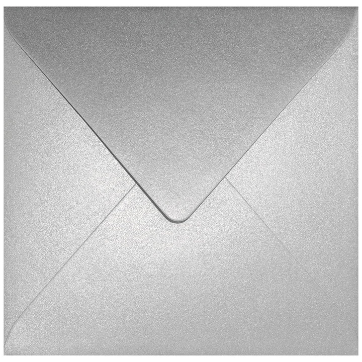 Netuno 500 quadratische Umschläge Perlmutt-Silber 153x 153 mm 120g Aster Metallic Silver silberne Br