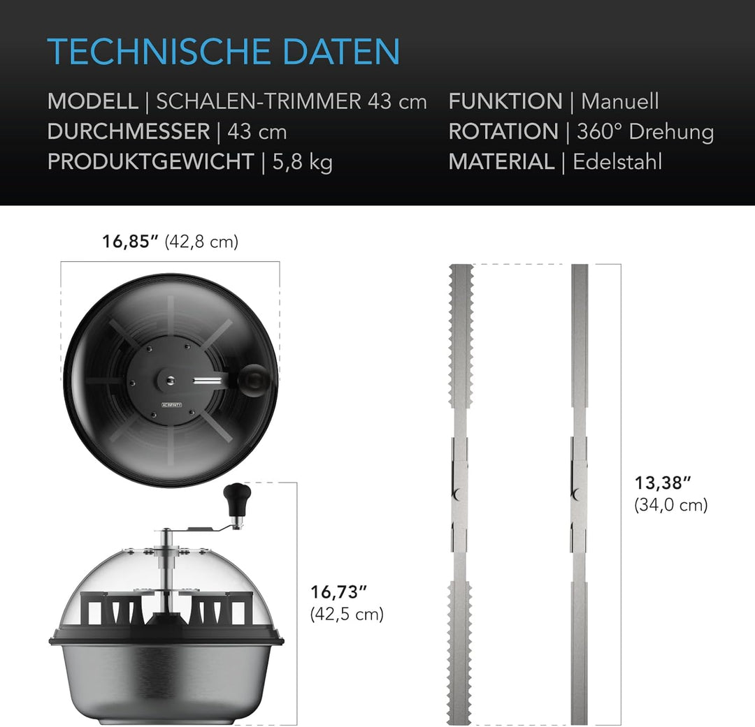 AC Infinity Bud Leaf Bowl Trimmer 40,6 cm, klare Sichtbarkeit Kuppel mit scharfen Edelstahlklingen,